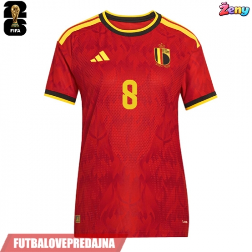 Lacne Ženy Futbalové dres Belgicko Youri Tielemans #8 MS 2026 Krátky Rukáv - Domáci